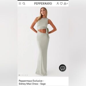 BNWT Peppermayo Sidney Maxi Dress Sage (Mint)